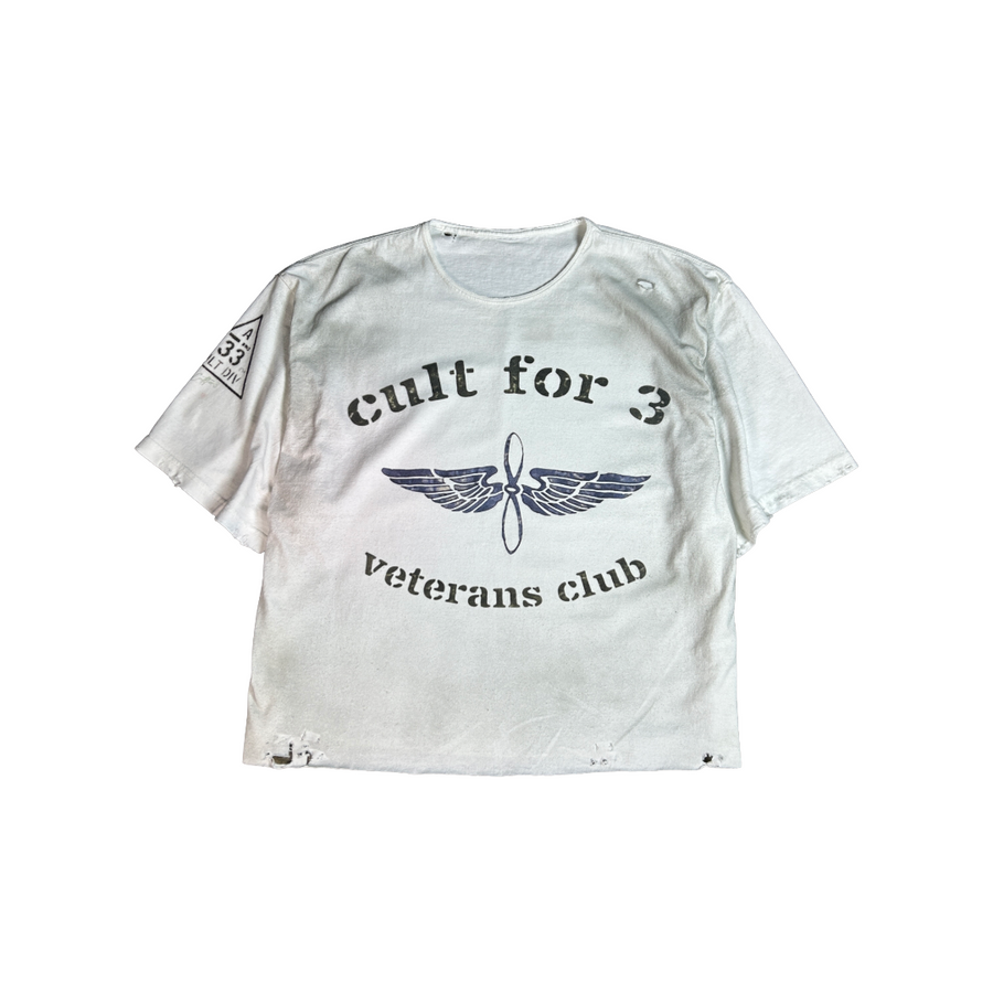 (Vet-club) cropped drop shoulder tee